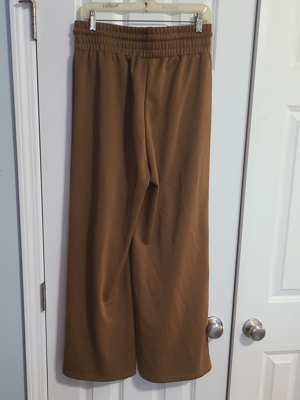 Wide Leg Drawstring Pants in Camel Brown - Picture 3 of 4